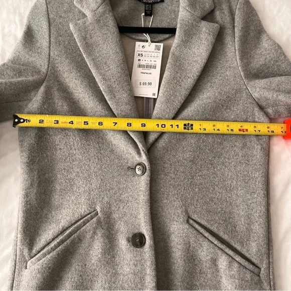 Zara Gray Outerwear Coat XS - Picture 8 of 11